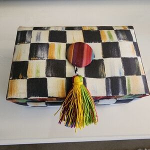 NEW MacKenzie-Childs Courtly Check Jewelry Box